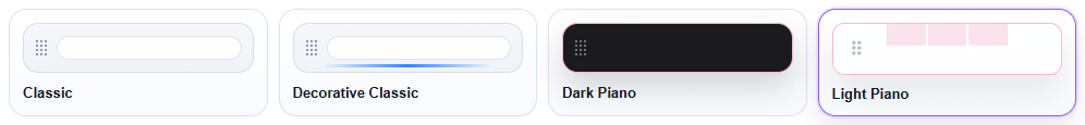 Actual Windows bar-style selector.